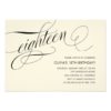 Off White Contemporary 18Th Birthday Invitation Card