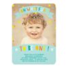 Oh What Fun Confetti First Birthday Party Invitation Card