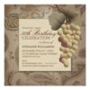 Old World Grapes Wine Themed Birthday Party Square Paper Invitation Card