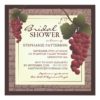 Old World Grapevine Wine Bridal Shower Invitation Square Invitation Card