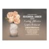 Painted Mason Jar Rustic Rehearsal Dinner Invitation Card