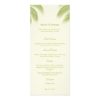 Palm Beach Wedding Menu Card - Green Invitation Card