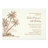 Palm Tree Beach Birthday Party Invitation Card