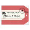 Palm Tree Travel Theme Luggage Tag Save The Date Paper Invitation Card