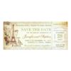 Paris Boarding Pass Tickets For Save The Date Invitation Card