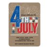 Patriotic Fireworks Fourth Of July Party Invitation Card