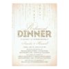 Peach & Gold Glitter Look Rehearsal Dinner Invitation Card