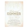 Peach & Gold Glitter Look Rehearsal Dinner Invitation Card