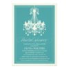 Peacock Blue Chandelier | Bridal Shower Invitation Card
