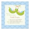 Peas In A Pod Boy Twins Baby Shower Invitation Square Invitation Card