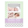 Photo Birth Announcements | Chic Pattern Baby Girl Invitation Card