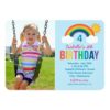 Photo Birthday Party Invitation | Rainbow Colors Invitation Card
