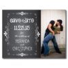 Photo Chalkboard Save The Date Wedding Postcard