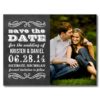 Photo Save The Dates | Vintage Black Chalkboard Postcard