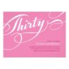 Pink 30Th Birthday Invitation Card