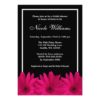Pink And Black Daisy Bridal Shower Invitation Card