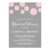 Pink And Gray Lanterns Rehearsal Dinner Invitation Card