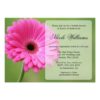 Pink And Green Gerbera Daisy Bridal Shower Invitation Card