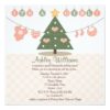 Pink Christmas Baby Shower Invitations Square Invitation Card