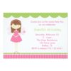 Pink Fairy Birthday Party Invitation Card