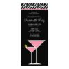 Pink Martini And Zebra Pattern Invitation Card