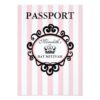 Pink Passport Bat Mitzvah With Elegant Damask Invitation Card