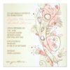 Pink Vintage Floral Bridal Shower Invitations Square Invitation Card