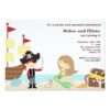 Pirate And Mermaid Invitation Card