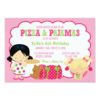 Pizza And Pajamas Sleepover Party Invitation Card