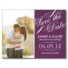Plum Purple Vintage Script Photo Save The Date Postcard