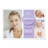 Pretty Girl 4 Photo In Lilac Graduation Invitation Card