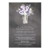 Purple Garden Mason Jar Chalkboard | Wedding Invitation Card