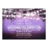 Purple Night & Garden Lights Rustic Wedding Invitation Card