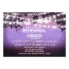 Purple Night & String Lights Rehearsal Dinner Invitation Card