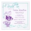 Purple & Turquoise Bridal Shower Invitation - Tea Square Invitation Card