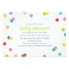 Rainbow Confetti Baby Shower Invitation Card