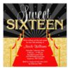 Red Carpet Gold Glam Hollywood Sweet 16 Birthday Square Paper Invitation Card
