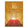Red Carpet Hollywood Star Sweet 16 Birthday Invitation Card