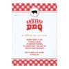 Red Checks Backyard Bbq Housewarming Summer Party Paper Invitation Card