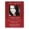 Red Daisy Photo Graduation Announcement Invitation Card