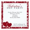 Red Damask Valentines Day Invitation Square Invitation Card