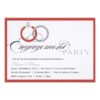 Red Script Engagement Party Invitation Card