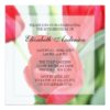 Red Tulips 80Th Birthday Party Square Paper Invitation Card