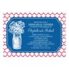 Rehearsal Dinner Honeycomb Mason Jar Wildflowers Invitation Card