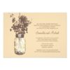 Rehearsal Dinner - Wild Flowers & Mason Jar Invitation Card