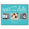 Retro Blue | Save The Date Announcement Postcard