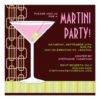 Retro Pink Martini Cocktail Party Invitation Square Invitation Card