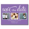 Retro Purple | Save The Date Announcement Postcard