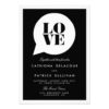 Retro Script Love Speech Bubble Wedding Invitation Card