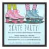 Roller Skating Birthday Party Invitation Square Invitation Card